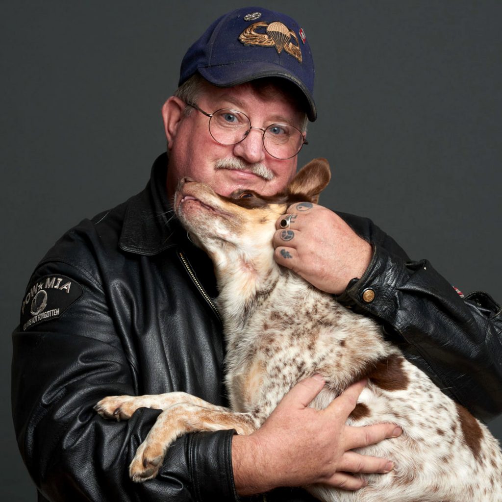 Veterans and their Pets for the San Francisco Veterans association, SFVA, by Commerical photographer, Peter Samuels